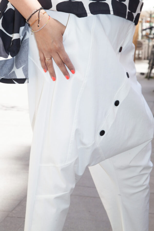 Pantalón Baggy Mod. MARINA Color Blanco - Imagen 3