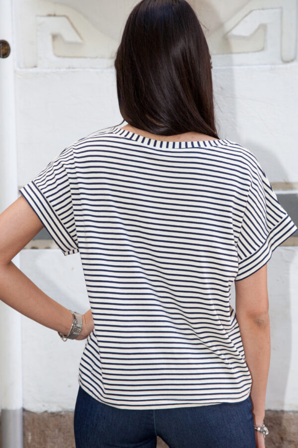 Camiseta Mod. Annette Color Azul Marino/Blanco - Imagen 3
