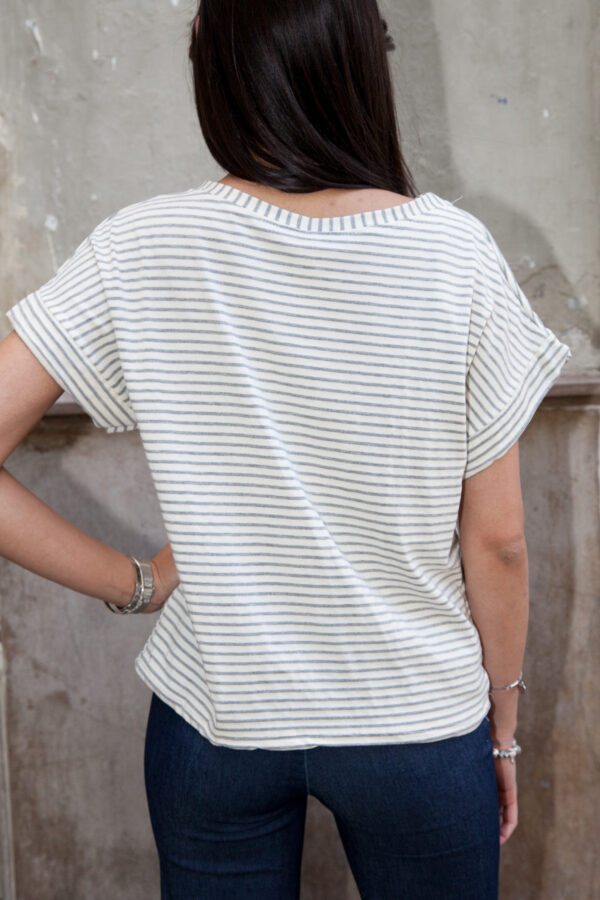 Camiseta Mod. Annette Color Gris/Blanco - Imagen 4
