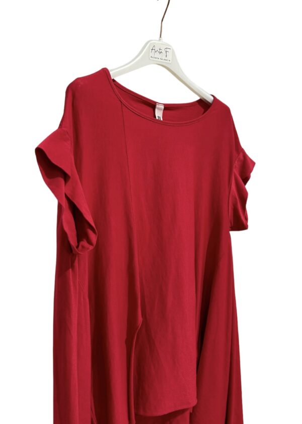 Camiseta Mod. Fiore Color Rojo - Imagen 2